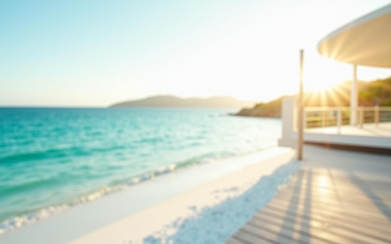 บรรยากาศชายฝั่งทะเลที่เงียบสงบและการออกแบบที่ประณีต